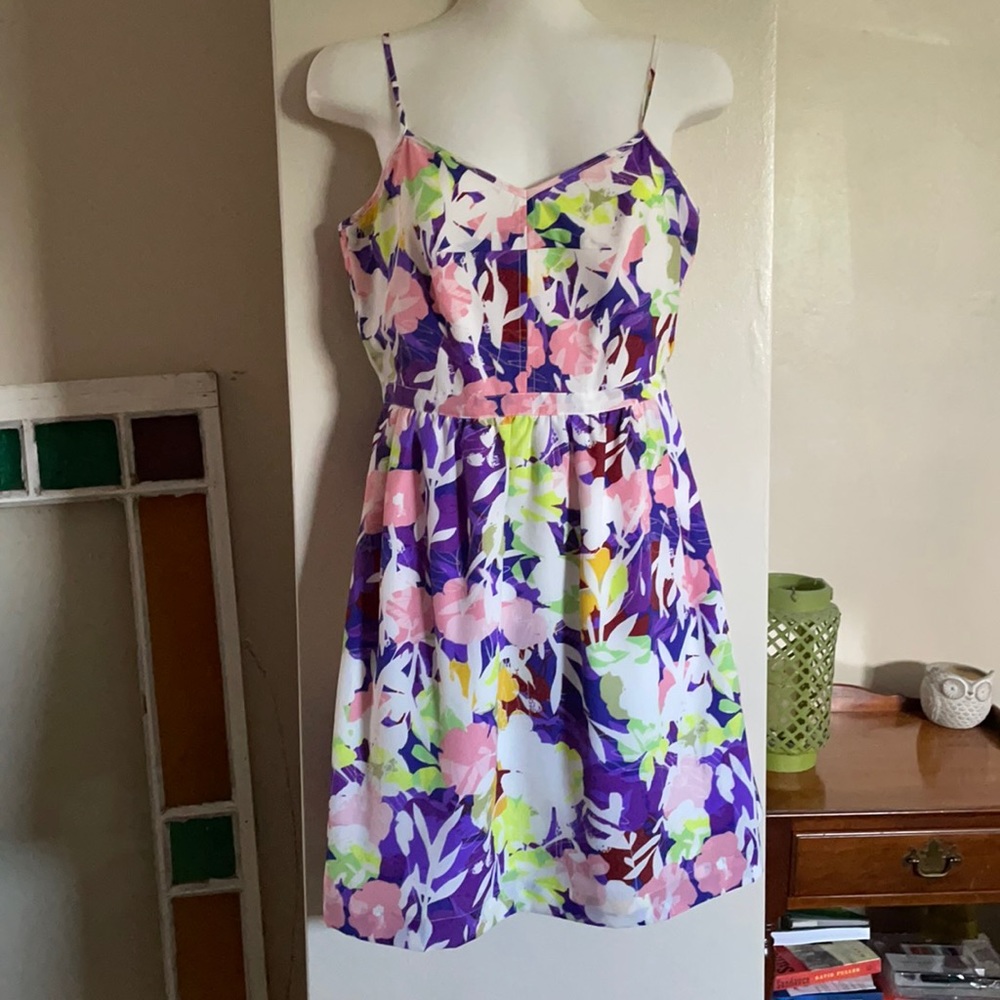 J Crew abstract floral dress